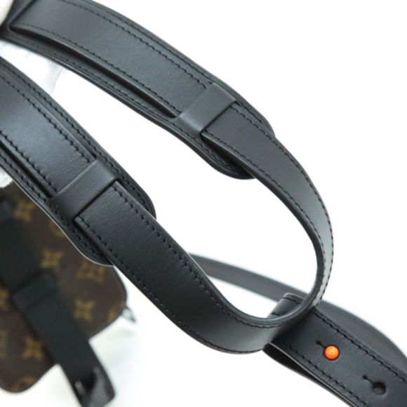 Louis Vuitton Utility Side Bag Monogram Leather Black Brown Body Bag - Picture 9 of 9